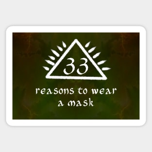 There are 33 Reasons to Wear a Mask Sticker